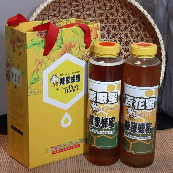 《龍眼蜜＋百花蜜》花開富貴 雙拼伴手禮盒